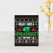 Carte Excel Ugly Christmas Sweater I Have A Spreadsheet (Fleur jaune)
