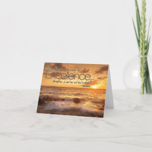 Carte Excellence est Habit Inspirational Note Card