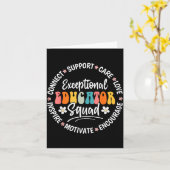Carte Exceptional Educator Squad Appreciation Week Back  (Fleur jaune)