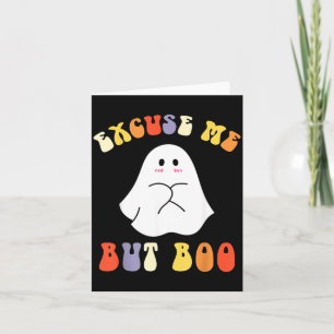 Carte Excuse Mais Chouette Drôle Halloween Mignon Fantôm