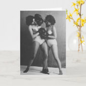 Carte Excuses des femmes vintages (Fleur jaune)