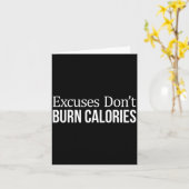 Carte Excuses Don't Burn Calories -  (Fleur jaune)