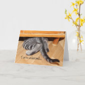 Carte Excusez-moi de chats mignons Drôle Désolé, telleme (Fleur jaune)