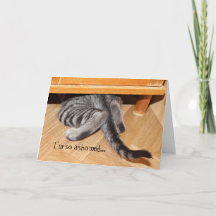 Carte Excusez-moi de chats mignons Drôle Désolé, telleme