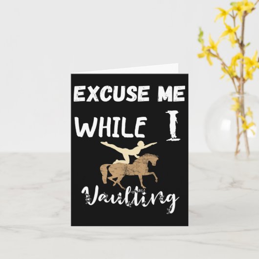 Carte Excusez-Moi Pendant Que Je Vois L'Équitation Eques (Fleur jaune)