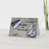 CARTE EXÉCUTEZ BAREFOOT ET AMUSEZ-VOUS À L'ANNIVERSAIRE (Devant)