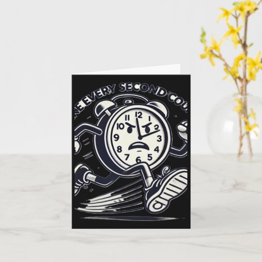 Carte Exécution de l'horloge Faire chaque seconde Compte (Fleur jaune)