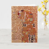 Carte Exécution par Gustav Klimt, Art Nouveau vintage (Fleur jaune)