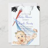 Carte Exemple d'invitation à une baby shower avec une ci (Devant)