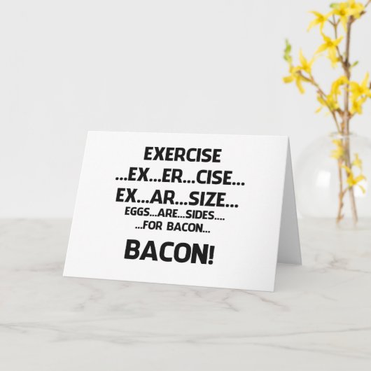 Carte Exercice. .BACON (Fleur jaune)