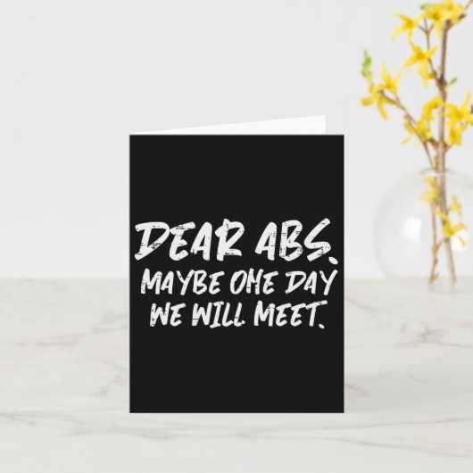 Carte Exercice Chers Abs Drôle Gymnase Exercice Fitness (Fleur jaune)