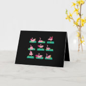 Carte Exercice de méditation au Yoga Flamant rose (Fleur jaune)