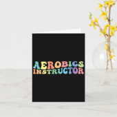 Carte Exercice d'instructeur d'aérobic Fitness (Fleur jaune)