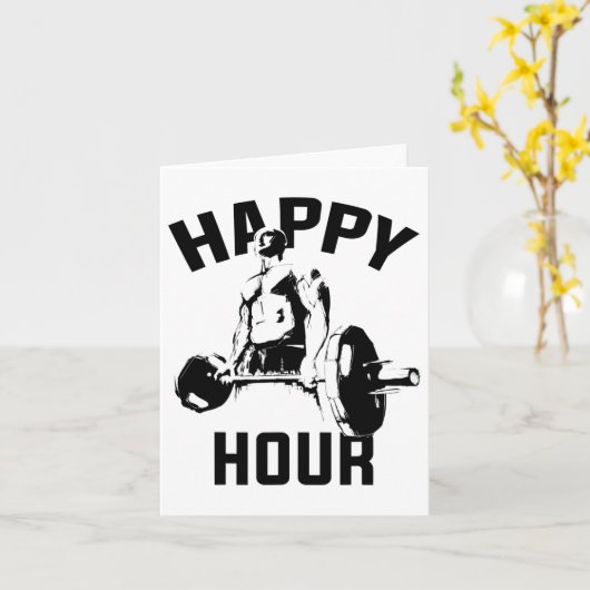 Carte Exercice Funny Deadlift Gym Motivational Poids Lif (Fleur jaune)