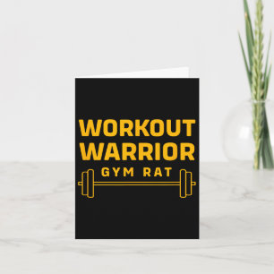 Carte Exercice Guerrier Bodybuilding Funny Gym Rat
