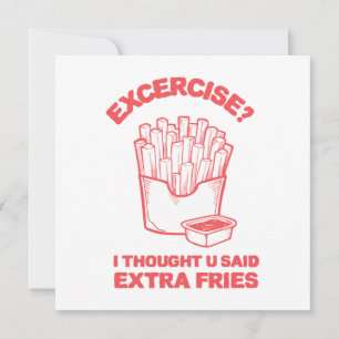 Carte Exercice Je pensais que tu avais dit des frites su