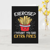 Carte Exercice Je Pensais Que Vous Avez Dit Des Fries Su (Fleur jaune)