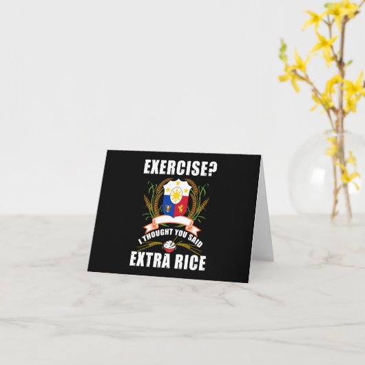 Carte Exercice Je Pensais Que Vous Avez Dit Extra Rice P (Fleur jaune)