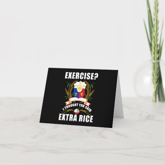 Carte Exercice Je Pensais Que Vous Avez Dit Extra Rice P (Devant)