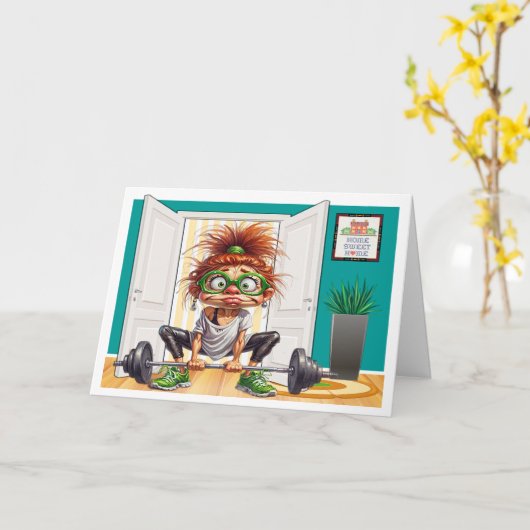 Carte Exercice WORKOUT (Fleur jaune)