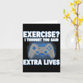 Carte Exercise I Thought You Said Extra Lives Funny Game (Fleur jaune)