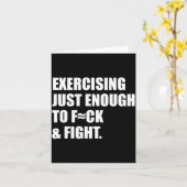 Carte Exercising Just-enough To Fck &amp; Fight Men Wome (Fleur jaune)