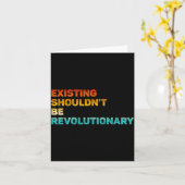Carte Existing Shouldn't Be Revolutionary Retro Vintage (Fleur jaune)