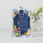 Carte Exotic-Parrot Bleu plumes Bachelor Party (Debout devant)