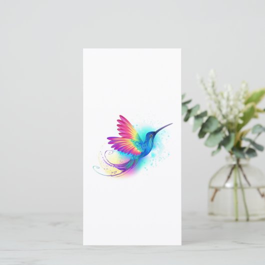 Carte Exotic Rainbow Hummingbird (Debout devant)