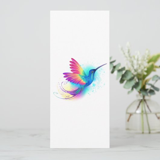 Carte Exotic Rainbow Hummingbird (Debout devant)