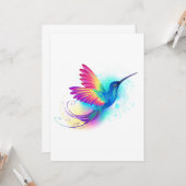 Carte Exotic Rainbow Hummingbird (Devant/Arrière en situation)
