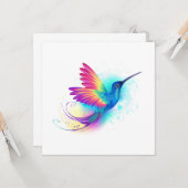 Carte Exotic Rainbow Hummingbird (Devant/Arrière en situation)