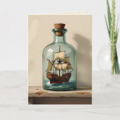 Carte Expédier dans une bouteille | Joyeux père d'annive (Devant)