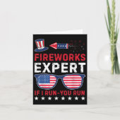 Carte Expert en feux d'artifice - Je cours, vous courez, (Devant)