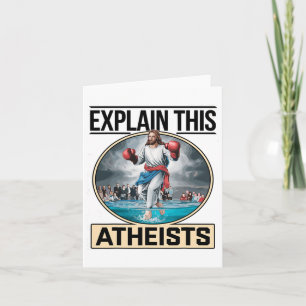 Carte Expliquez-moi ce Jésus athées Gants de boxe