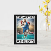 Carte Expliquez-moi ce Jésus athées Gants de boxe (Fleur jaune)