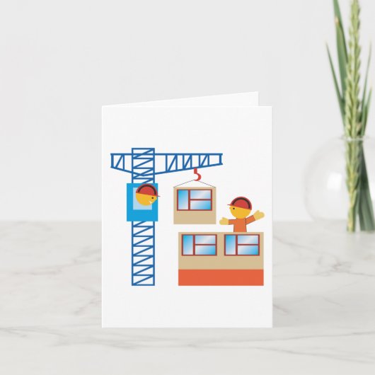 Carte Exploitant De Grue Et Travailleur De Construction (Devant)