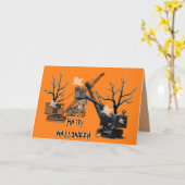 Carte Exploitant de grue Halloween Génie du Nord-Ouest (Fleur jaune)