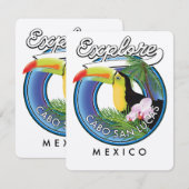 Carte explorer cabo san lucas mexique patch de voyage (Devant / Derrière)