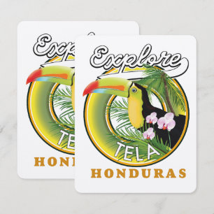 Carte Explorer le logo de voyage Tela Honduras