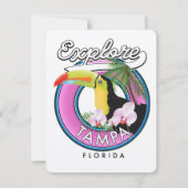 Carte Explorer Tampa Floride logo rétro (Dos)