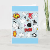 Carte Explosion de bande dessinée rétro Pop Art (Devant)