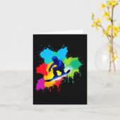 Carte Explosion de couleur de snowboard (Fleur jaune)