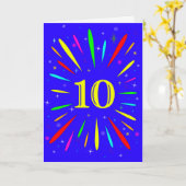 Carte Explosion du 10e anniversaire (Fleur jaune)