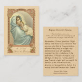 Carte exprès catholique de prière de Novena de (Devant / Derrière)