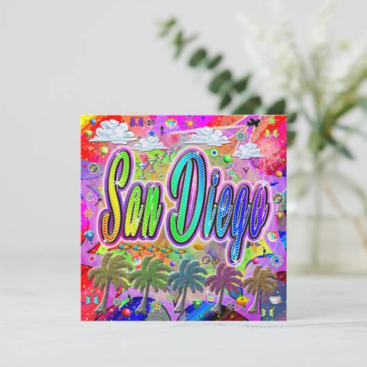 Carte Express de vacances San Diego Vista (Debout devant)