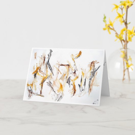 Carte Expression Abstraite "Rappels de type" (Fleur jaune)