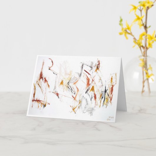 Carte Expression Abstraite "Soins des pensées" (Fleur jaune)