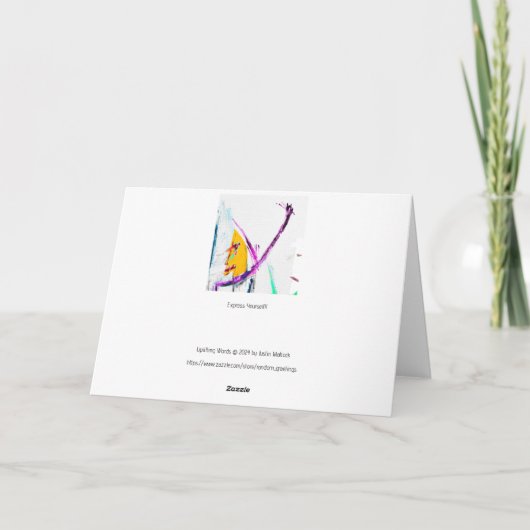 Carte Expression Abstraite "Uplifting Words" (Dos)