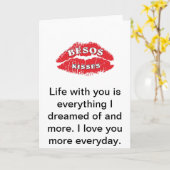 Carte Expression d'amour (Fleur jaune)